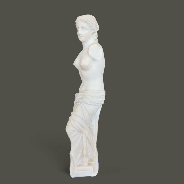 Vintage Venus De Milo Grecian Statue made from what appears to be white gypsum stone, but looks similar to white marble...