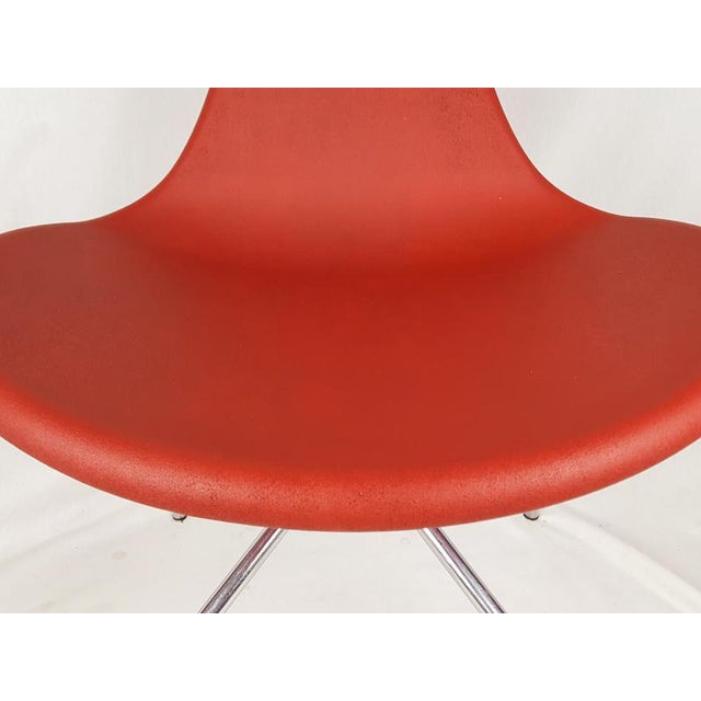 Italian Chrome-Plated Metal Base and Red Polyurethane Seating Chairs, 1990s, Set of 5 For Sale - Image 15 of 18