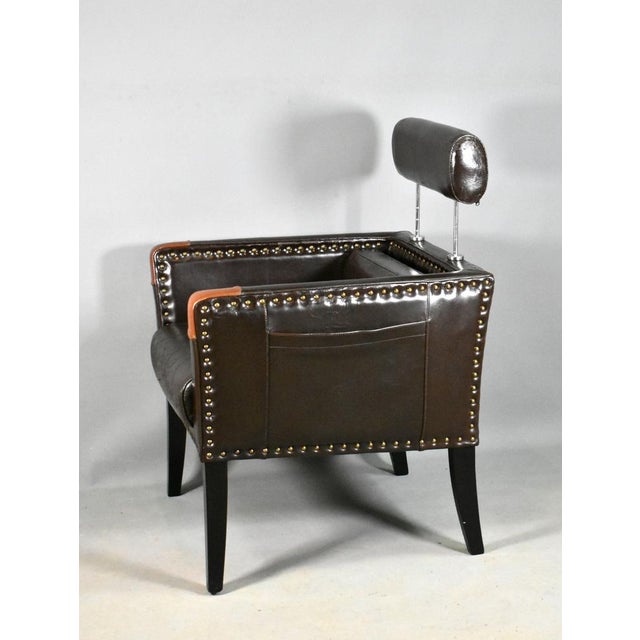 1960s Mid-Century French Lounge Chair in Leatherette, 1960s For Sale - Image 5 of 15