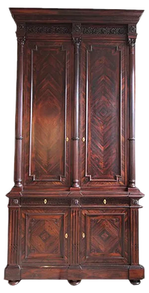 Classicist Top Cabinet in Rosewood, 19th Century