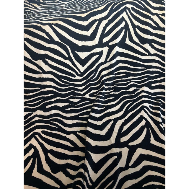 Clarence House Clarence House Italian Silk Velvet Zebra Textile For Sale - Image 4 of 8