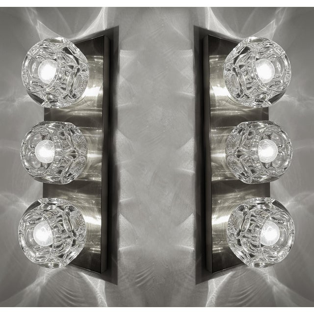 Large Space Age Glass Sconces from Peill & Putzler, 1970s, Set of 2 For Sale - Image 17 of 18