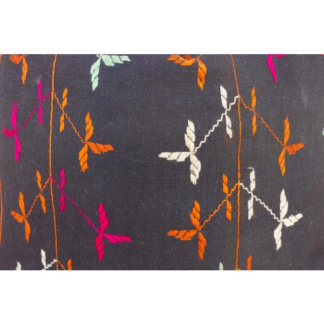 Isha Antique Indian Folk Pillow For Sale - Image 4 of 8