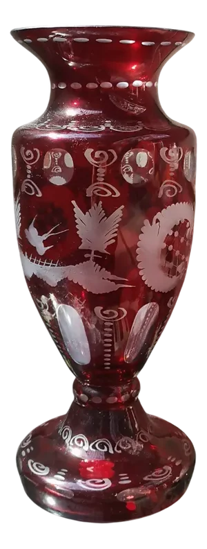 Ruby Red Crystal Vase