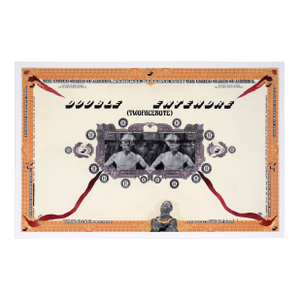 "Double Entendre (TwoFaceNote)" Satirical Currency Collage by Mickey "Kano" Kane