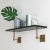 Port 68 Billy Black/Aged Brass Wall Shelf with Leather, 36" Wide For Sale - Image 4 of 4