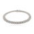 Early 21st Century Navette Art Partywear Silver Tennis Bracelet Featurng Sparkling Cz Diamonds 7 Inches For Sale - Image 5 of 10