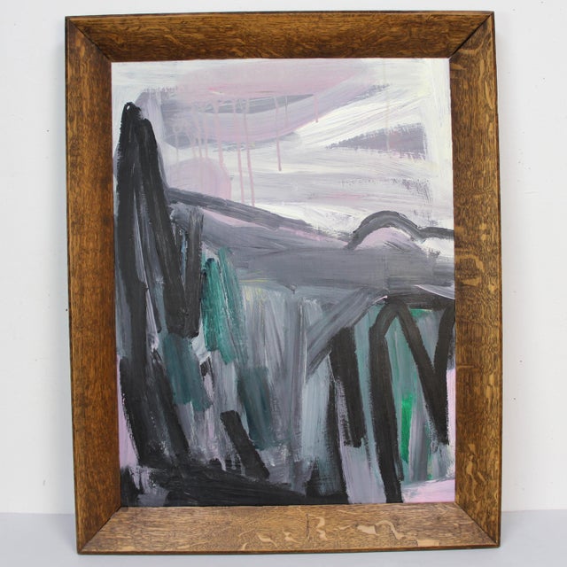 Lola Galanes, Expressionist Composition, 2004, Acrylic Painting, Framed For Sale - Image 3 of 4