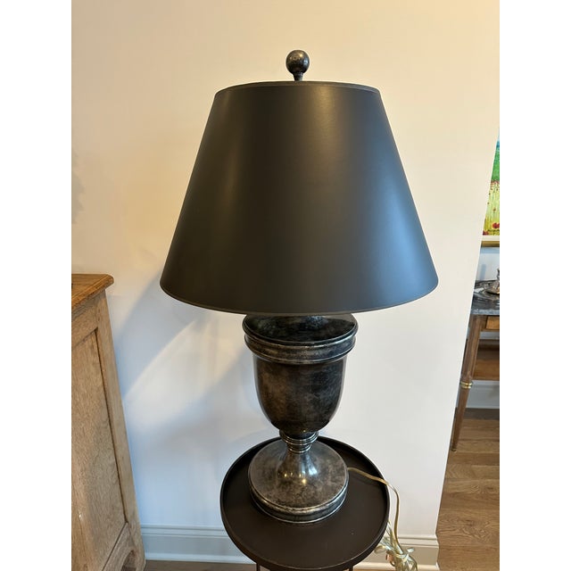 Visual Comfort Urn Style Lamp Silver Tone For Sale - Image 12 of 16