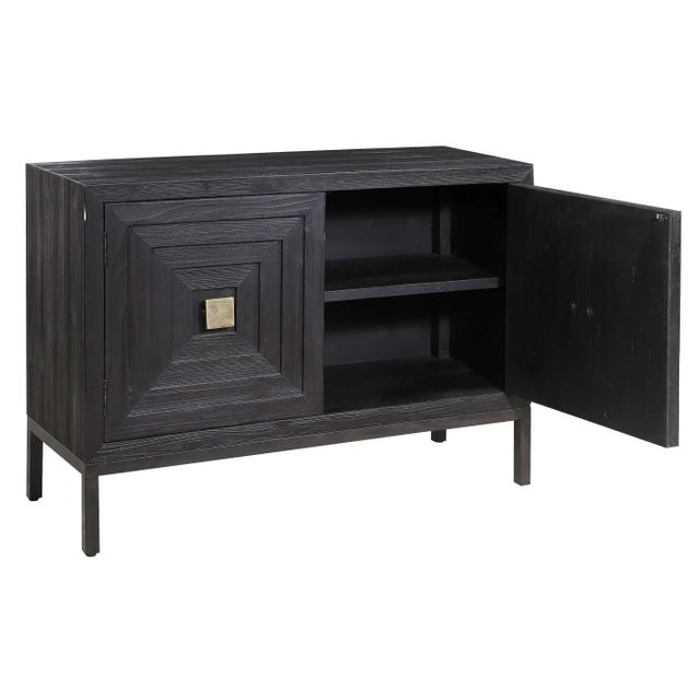 2020s Black Geometric Console For Sale - Image 5 of 6