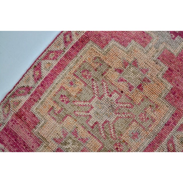 Geometric Design Anatolian Wool Rug For Sale - Image 9 of 10