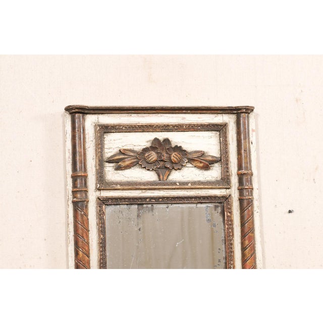 French Neoclassical 3 Ft Mirror, Circa 1820 For Sale - Image 4 of 12