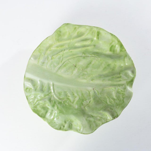 Ceramic Antique Lettuce Ware Dishes - 8 pcs For Sale - Image 7 of 18