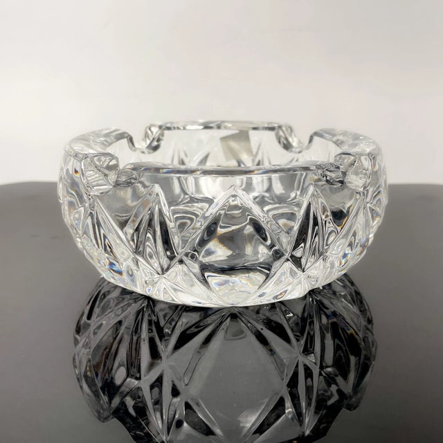 Traditional Handcut Polish Crystal Ashtray For Sale - Image 3 of 8