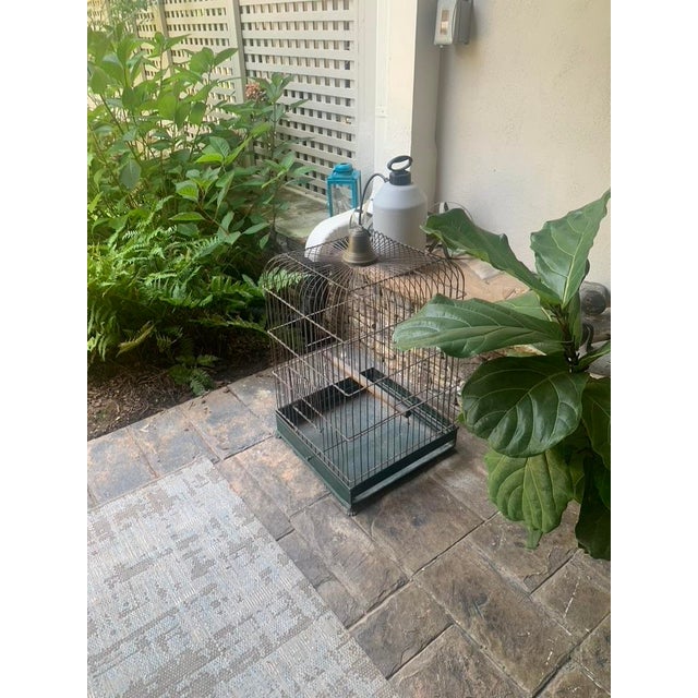 Late 19th Century 19th C. Antique Brass Footed Birdcage With Claw Feet – Sculptural Statement Piece ✨ For Sale - Image 5 of 8