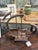 Signed welded steel sculpture by California artist Frank Cota. A dynamic composition of intersecting circular forms and...