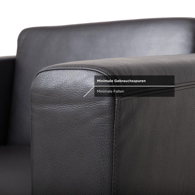 Black Chrome and Leather Serge Armchair with Swivel Function from Brühl For Sale - Image 6 of 14