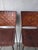 Arthur Umanoff Pair of 1950s Woven Leather and Iron Bar Stools After Swift and Monell For Sale - Image 4 of 9