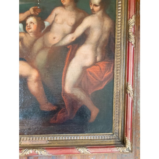 Baroque 18th Century Baroque Old Master Painting of Bacchus Grotto Scene Attributed to Petr Brandl For Sale - Image 3 of 18