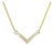 14K Yellow and White Gold 1/4 Cttw Princess Cut Diamond Channel-Set ���V��� Shape 18" Pendant Necklace (H-I Color, SI2-I1 Clarity) For Sale