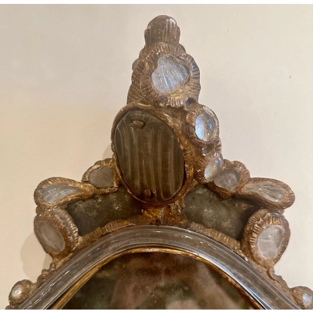 18th Century Left/Right Gilt-wood Venetian Mirrors - A Pair For Sale - Image 5 of 9