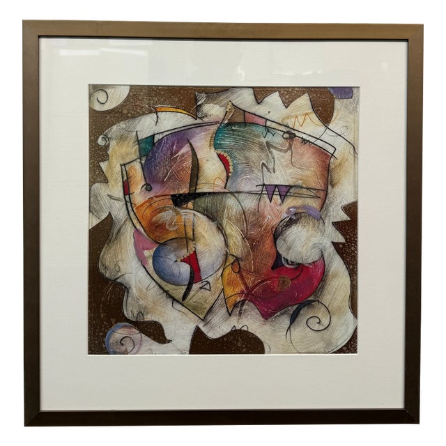 Eric Waugh "Seco" Abstract Reproduction Print, Framed For Sale