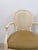 Beige Set of 6 Vintage Cane Dining Chairs Coastal Chic W/ Captains Chairs Hollywood For Sale - Image 8 of 16