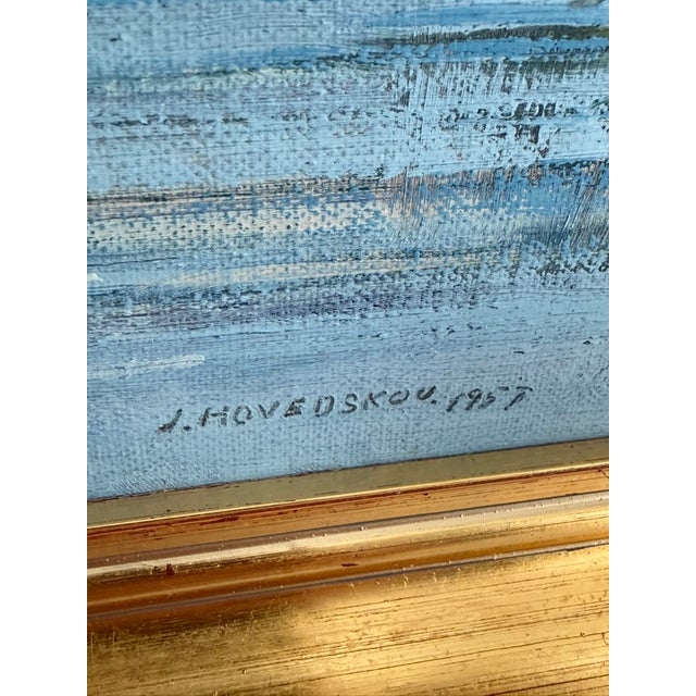 Swedish Mid 20th Century Plein Air Landscape - Signed "J. Hovedskou For Sale In Minneapolis - Image 6 of 9