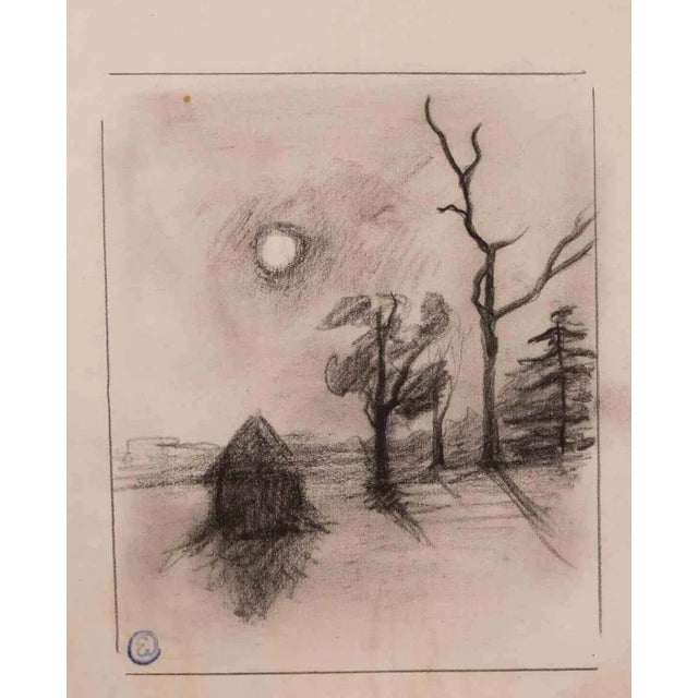 Edmond Cuisinier, Landscape, Original Drawing, Early 20th Century For Sale