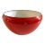Vintage MCM Enamel Red Bowl Made in France For Sale