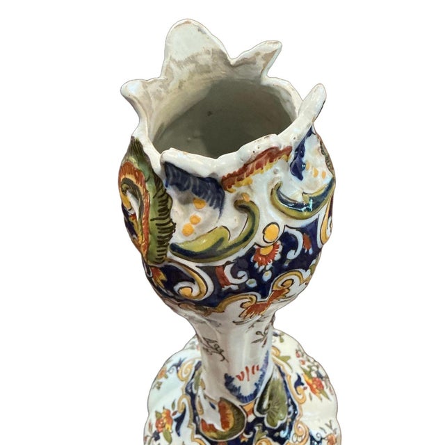 Antique Rouen, France Vase For Sale - Image 6 of 8