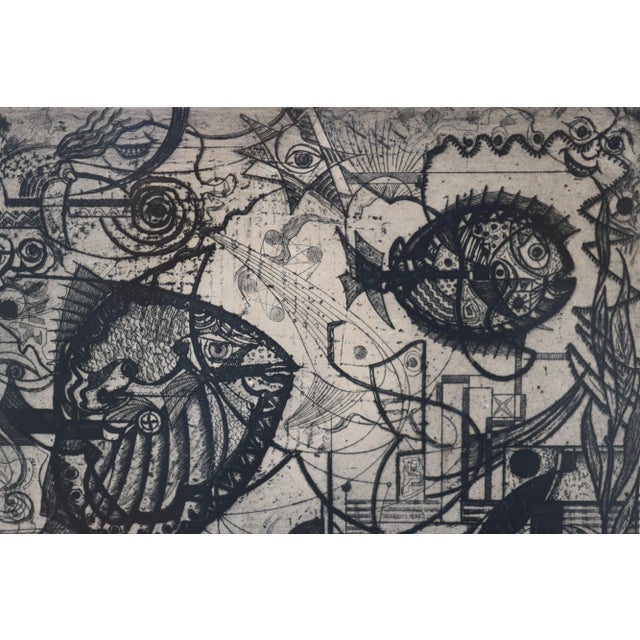 Mid 20th Century "Ritmos Manoos" Ap / Etching by Julio Prieto Nesperira For Sale - Image 5 of 9