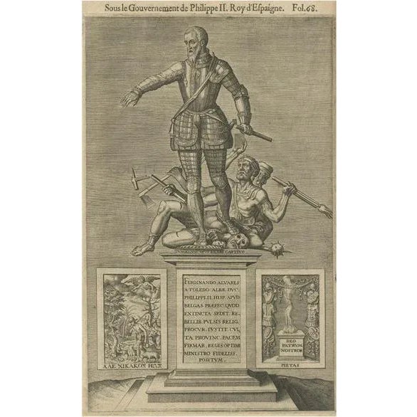 Emanuel van Meteren, The Spanish Grand Duke of Alba or Iron Duke in the Netherlands, 1618, Print For Sale - Image 6 of 6