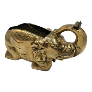 Late 20th Century Brass Elephant Tape Dispenser For Sale