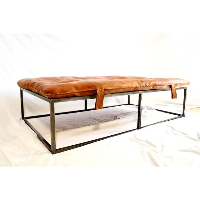 Vintage Leather Gym Mat Coffee Table For Sale - Image 13 of 13