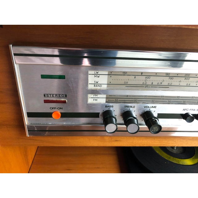 Vintage German Console Stereo Bar and Fireplace Chairish