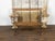 Brown American Midcentury Metal and Wood Two-Tiered Shelving Unit with Twisted Motifs For Sale - Image 8 of 12