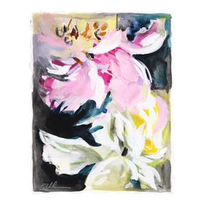 Hat Party - Colorful Floral Impressionist Painting Original Artwork by Kellie Newsome