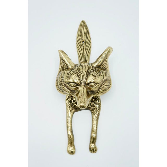 Large Vintage Brass Fox Door Knocker Chairish