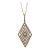 Designer Effy Diamond Geometric Pendant Necklace 14kt Gold 0.62ctw NWT For Sale
