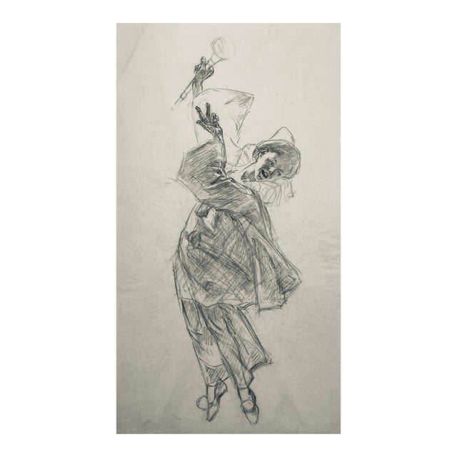 1890s George Tobin Harlequin Drawing For Sale