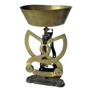 1900s Antique Mechanical Precision Scale - Letter Scale - Kitchen Scale - Working For Sale
