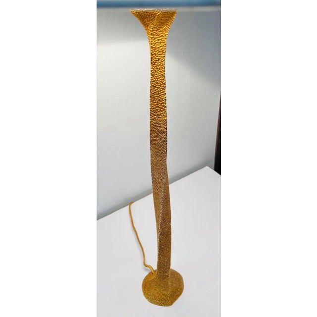 Metal Pair of French Fondica Golden Bronze 90’s Table Lamps For Sale - Image 7 of 13