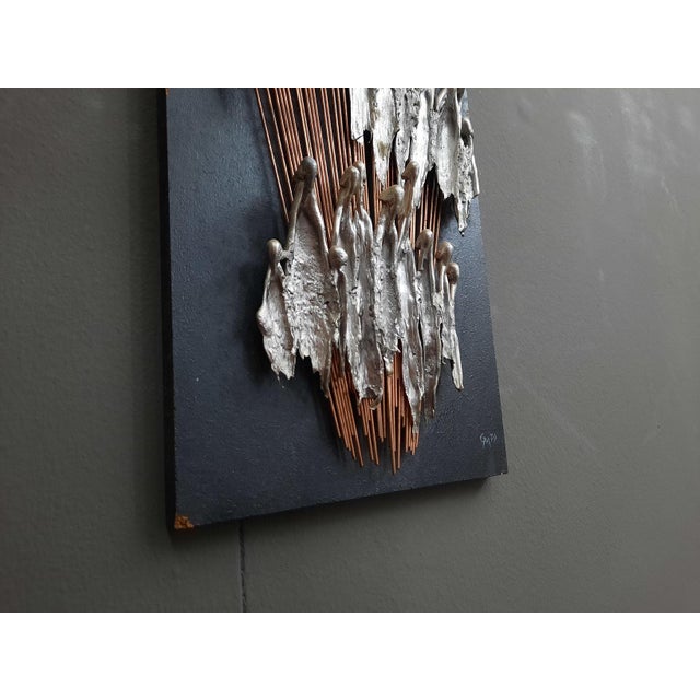 1970s Anthroposophic Wall Sculpture in Copper, Metal, Wood & Pewter, 1979 For Sale - Image 5 of 11