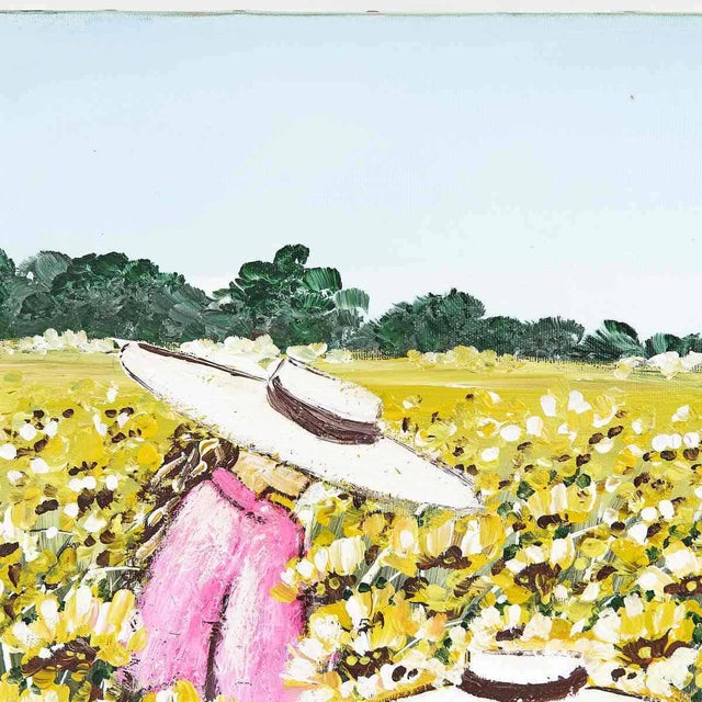 Oil on Canvas, Field of Flowers, Costanza Mantovani 2007
