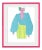 Paper Doll by Virginia Chamlee in Neon Pink Acrylic Shadowbox, Small Art Print For Sale