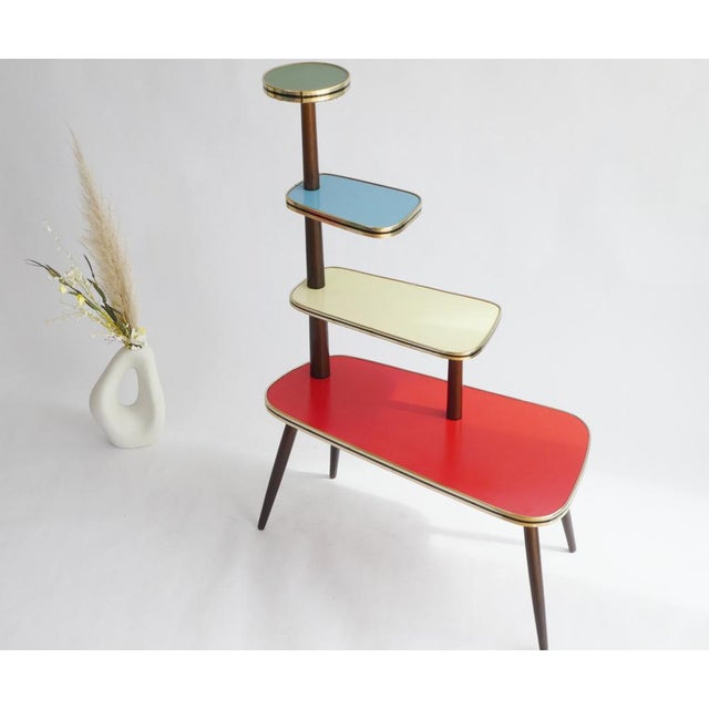 Large Vintage Plant Stand with Four-Tiers, 1960s For Sale - Image 6 of 12