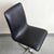 Vintage Swivel Chairs in Black Skirted Leatherette, Brushed Metal and Chrome, 1970s, Set of 4 For Sale - Image 4 of 15