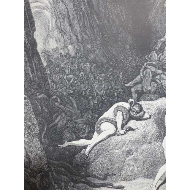 Paper Gustave Dore Illustration of Dantes Inferno For Sale - Image 7 of 8