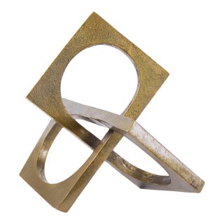 Regina Andrew Emil Aluminum Sculpture, Brass For Sale